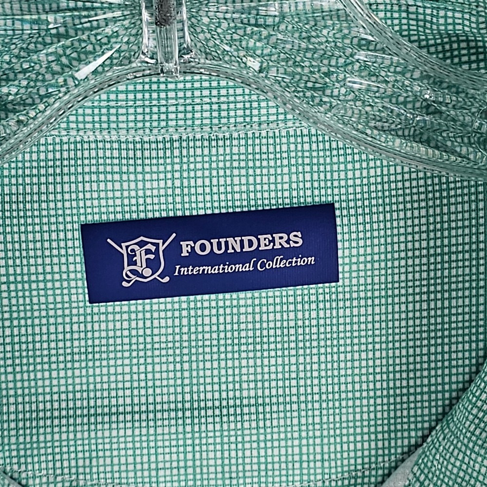 Founders Polo Shirt Mens Large Green Performance Arnold Palmer Invitational Jr - Picture 6 of 9